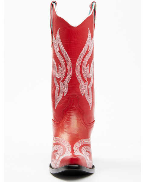 Image #4 - Planet Cowboy Women's Candy Cane Western Boots - Snip Toe, Red, hi-res