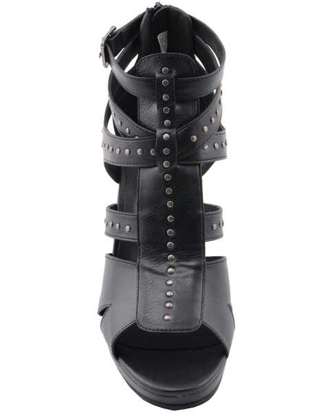 Image #5 - Milwaukee Performance Women's Studded Ankle Strap Sandals, Black, hi-res