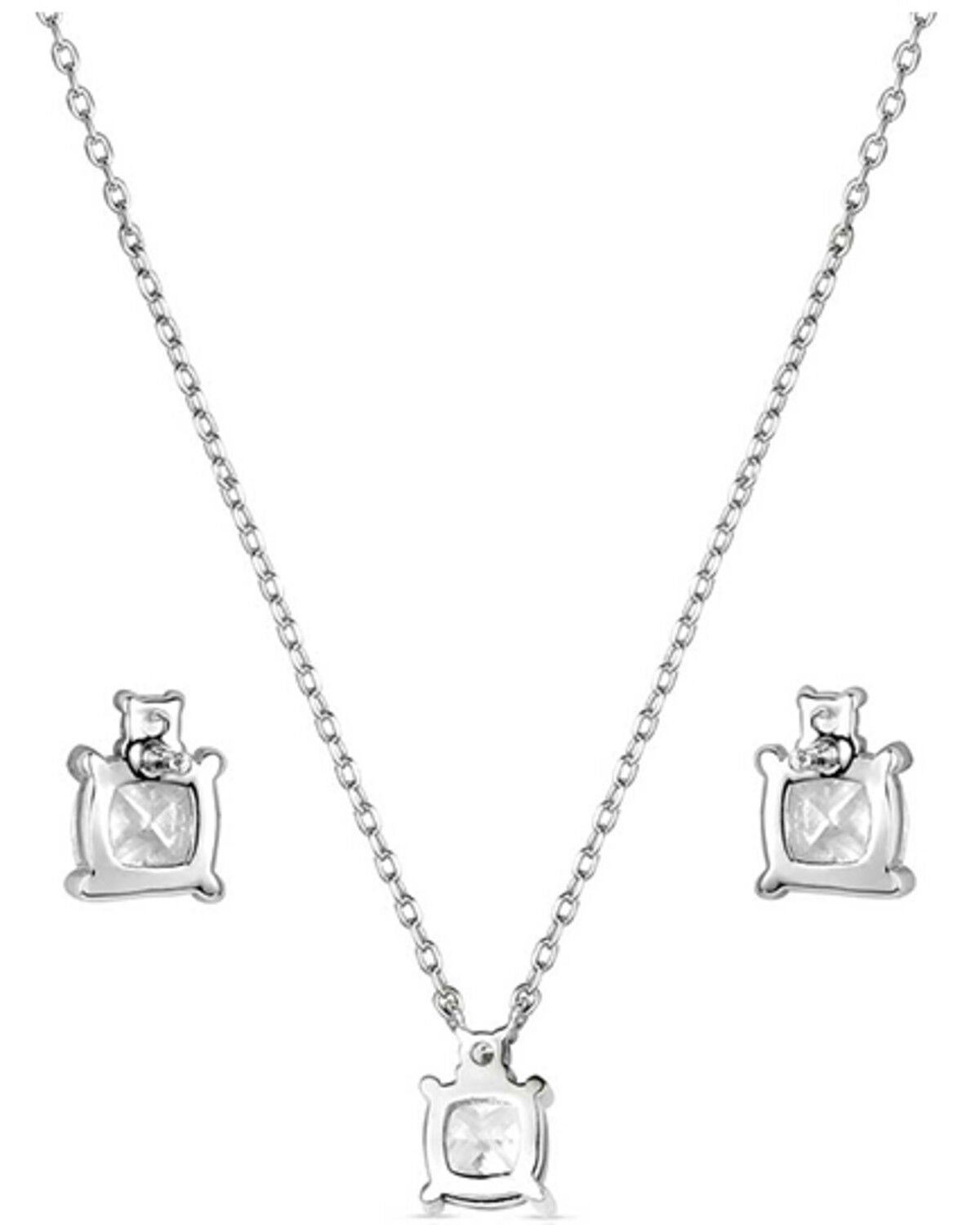 Image #2 - Montana Silversmiths Women's Clean Cut Jewelry Set - 2 Piece, Silver, hi-res