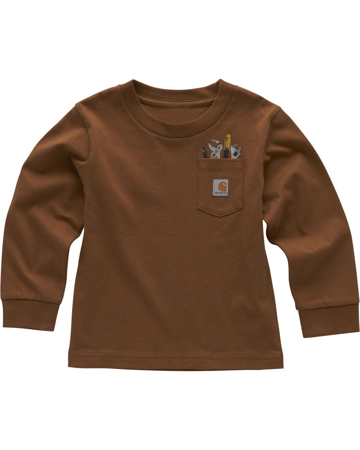 Carhartt Toddler Boys' Tool Pocket Long Sleeve Graphic T-Shirt, Brown, hi-res