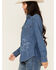 Image #2 - Wrangler Retro Women's Cowboy Long Sleeve Snap Denim Western Shirt, Blue, hi-res