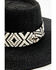 Image #2 - Nikki Beach Women's Ashlyn Australian Straw Western Fashion Hat, Black, hi-res