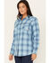 Image #2 - Ariat Women's FR Bonita Long Sleeve Snap Work Shirt , Blue, hi-res
