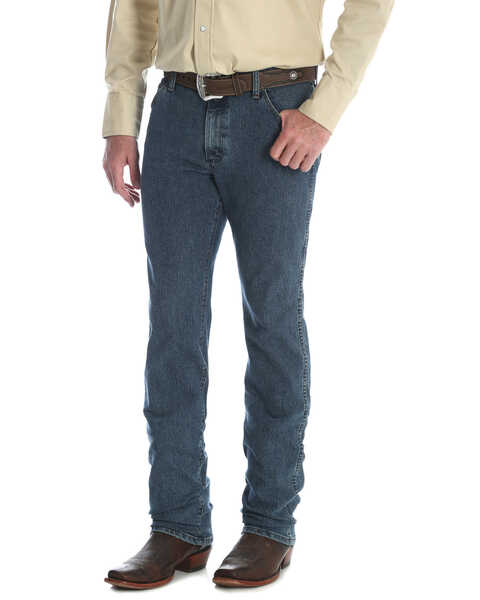 Image #2 - Wrangler Men's Premium Performance Cool Vantage Slim Fit Cowboy Cut Jeans, Indigo, hi-res