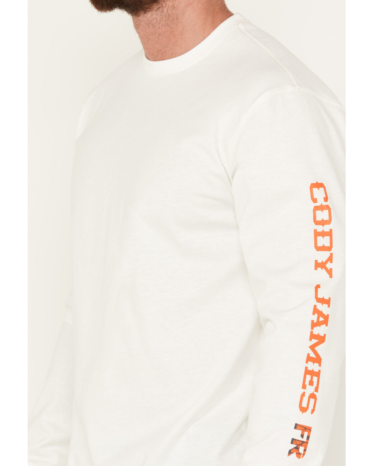 Image #3 - Cody James Men's FR Long Sleeve Graphic Work Shirt, Cream, hi-res