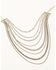 Shyanne Women's Juniper Sky Multi Strand Silver Necklace, Silver, hi-res