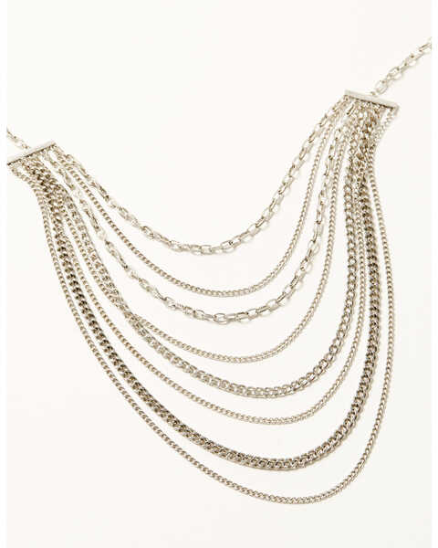 Shyanne Women's Juniper Sky Multi Strand Silver Necklace, Silver, hi-res