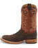 Image #2 - Justin Men's Caddo Stone Western Boots - Broad Square Toe, Brown, hi-res