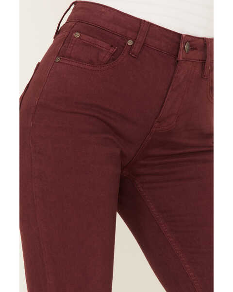 Image #3 - Shyanne Women's High Rise Flare Jeans, Wine, hi-res