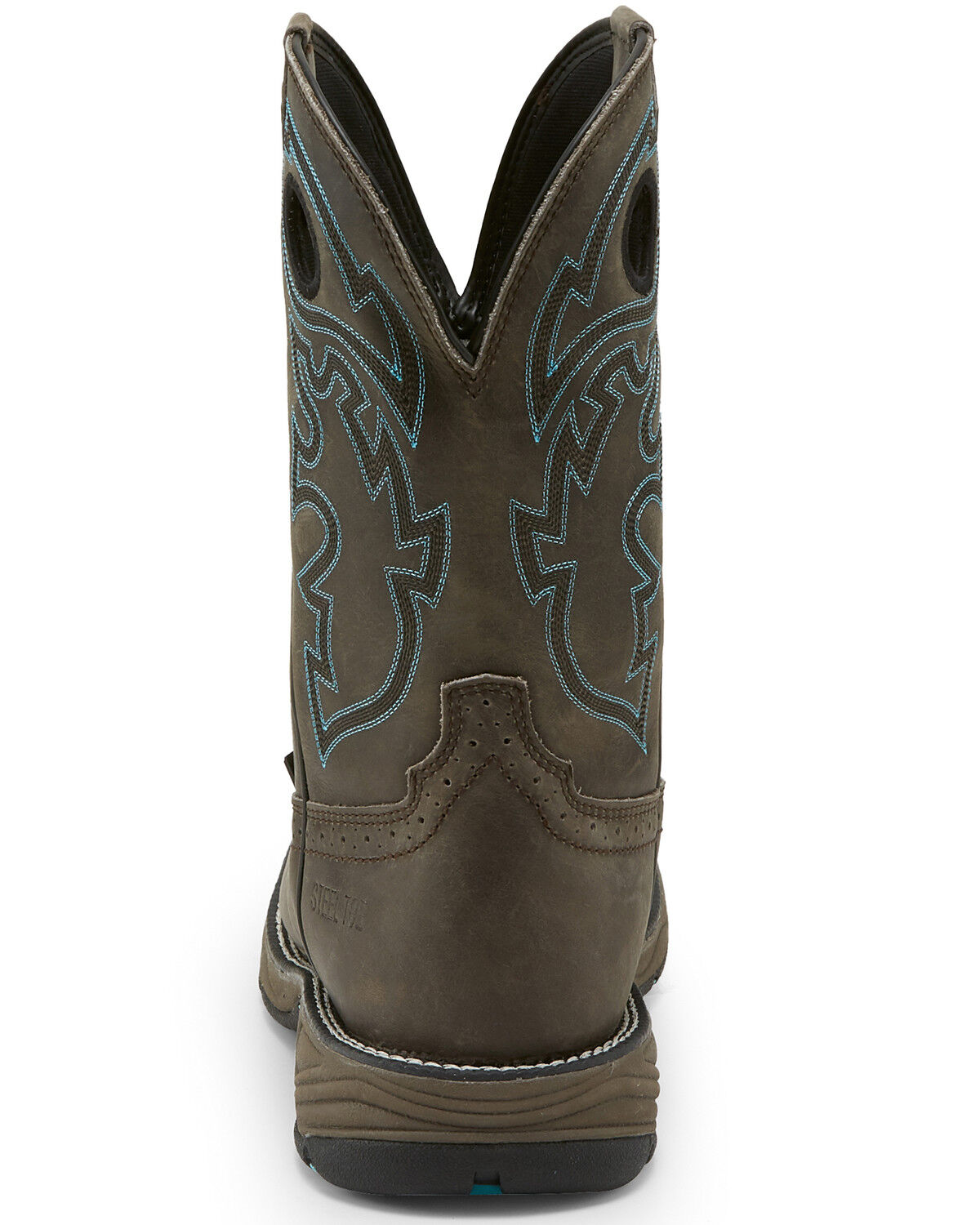 justin men's stampede square toe work boots