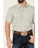 Image #3 - Gibson Men's Cream Archie Plaid Print Short Sleeve Pearl Snap Western Shirt, Cream, hi-res