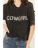 Image #3 - Ariat Women's Cowgirl Short Sleeve Embellished Tee, Black, hi-res