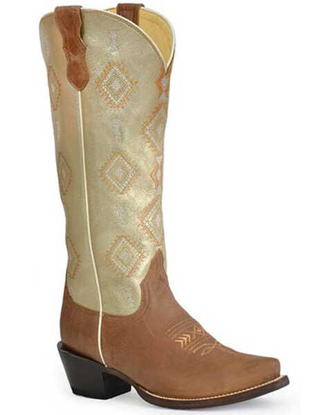 Roper Women's Radiant Western Boots - Snip Toe, Brown, hi-res