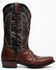 El Dorado Men's Exotic Full-Quill Ostrich Skin Western Boots - Square Toe, Chocolate, hi-res