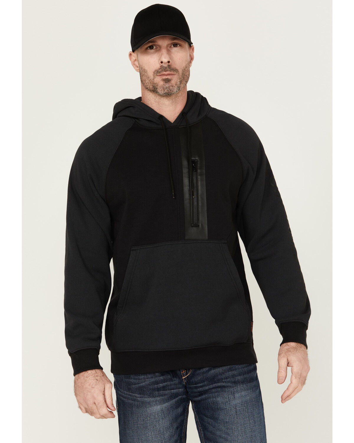 Cody James Men's FR Logo Sleeve Hooded Pullover, Black, hi-res
