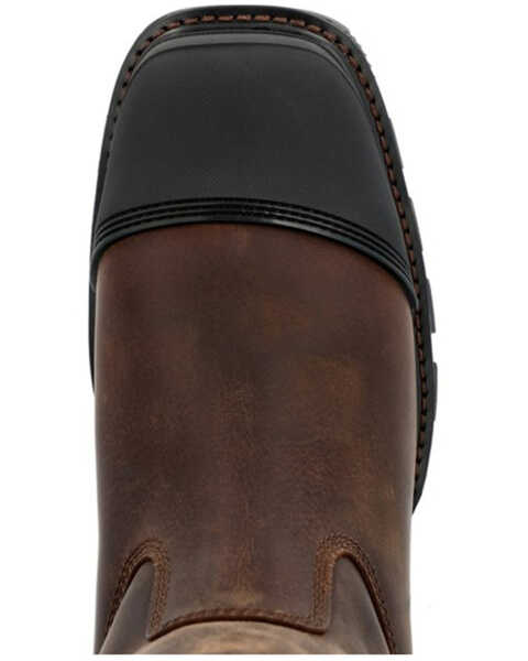Image #6 - Durango Men's 11" Waterproof Western Work Boots - Steel Toe, Brown, hi-res