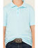 Image #3 - Ariat Boys' Tek Short Sleeve Polo Shirt, Aqua, hi-res