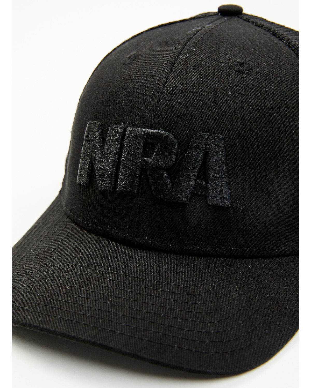 Image #2 - NRA Men's Applique Logo Embroidered Trucker Cap, Black, hi-res