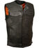 Image #1 - Milwaukee Leather Men's Collarless Club Style Vest - Big 4X, Black, hi-res
