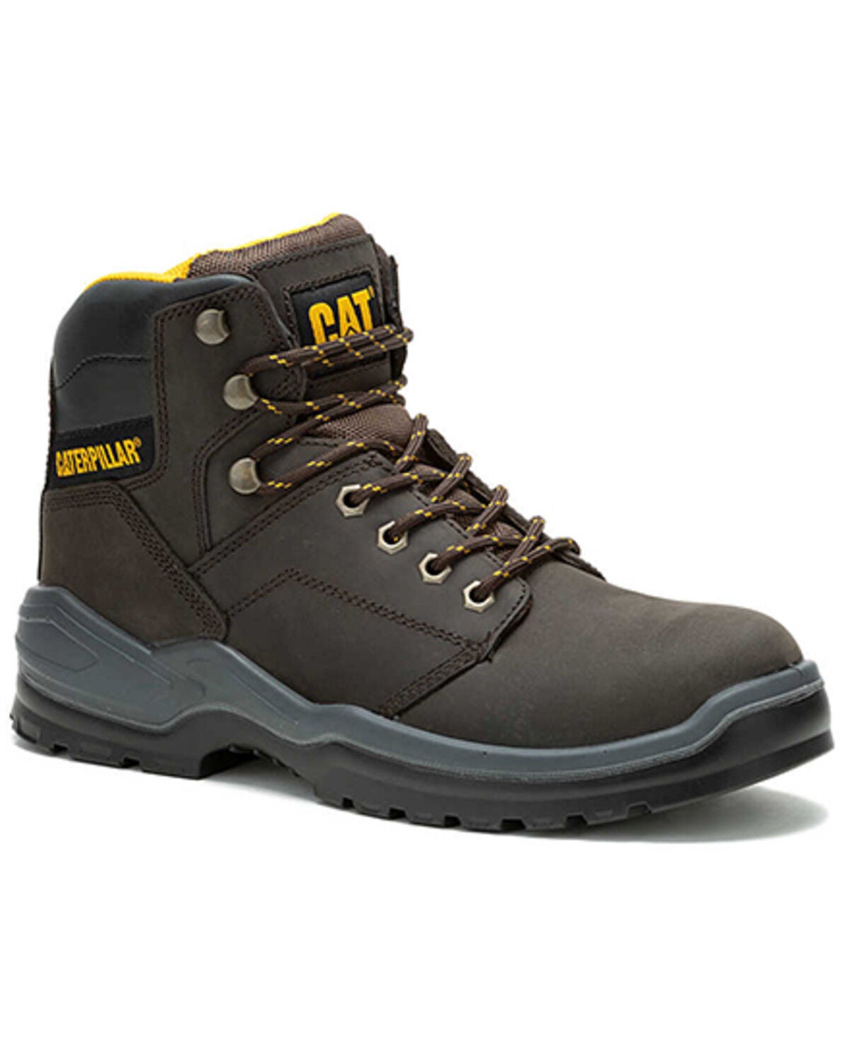 Caterpillar Men's Striver Lace-Up Work Boots - Steel Toe, Brown, hi-res