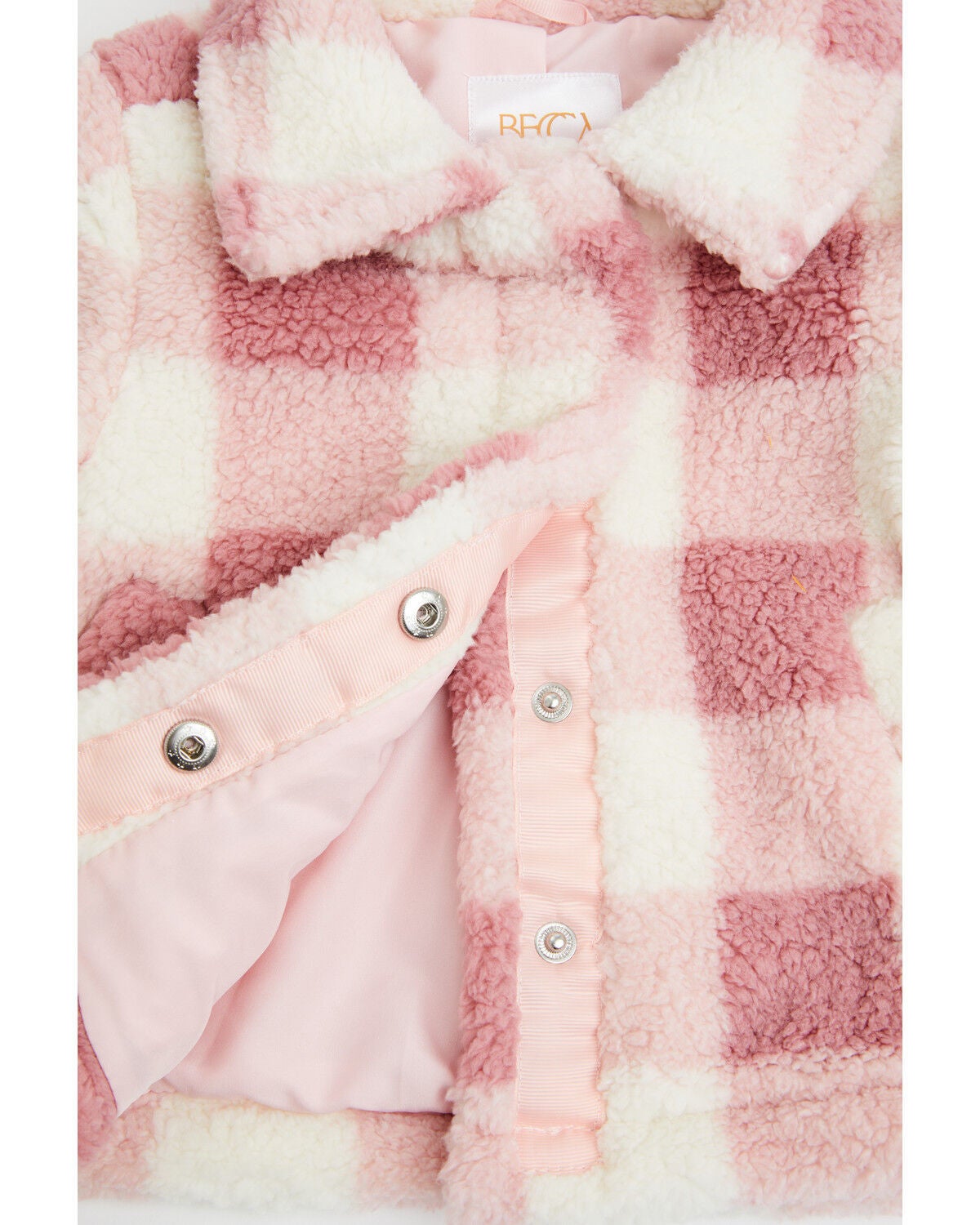 Image #2 - Becca Toddler Girls' Plaid Print Sherpa Jacket, Multi, hi-res