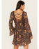 Image #4 - Idyllwind Women's Flora Long Sleeve Floral Dress, Dark Brown, hi-res
