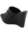 Image #8 - Milwaukee Leather Women's Rivet Detail Open Toe Wedge Sandals, Black, hi-res