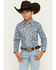 Image #1 - Wrangler 20X Boys' Paisley Print Long Sleeve Snap Stretch Western Shirt, White, hi-res