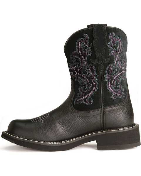 Image #4 - Ariat Women's Fatbaby Deertan Western Boots - Round Toe, Black, hi-res