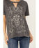 Image #3 - Blended Women's Rodeo Cowboy Cutout Short Sleeve Graphic Tee , Black, hi-res