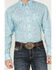 Image #3 - Wrangler Men's Paisley Print Long Sleeve Button-Down Stretch Western Shirt, Aqua, hi-res