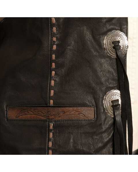 Image #2 - Kobler Tooled Leather Vest, Black, hi-res