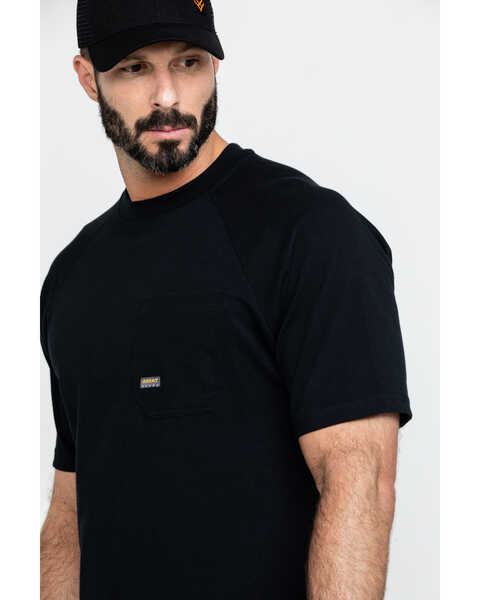 Image #5 - Ariat Men's Rebar Cotton Strong Short Sleeve Crew T-Shirt, Black, hi-res