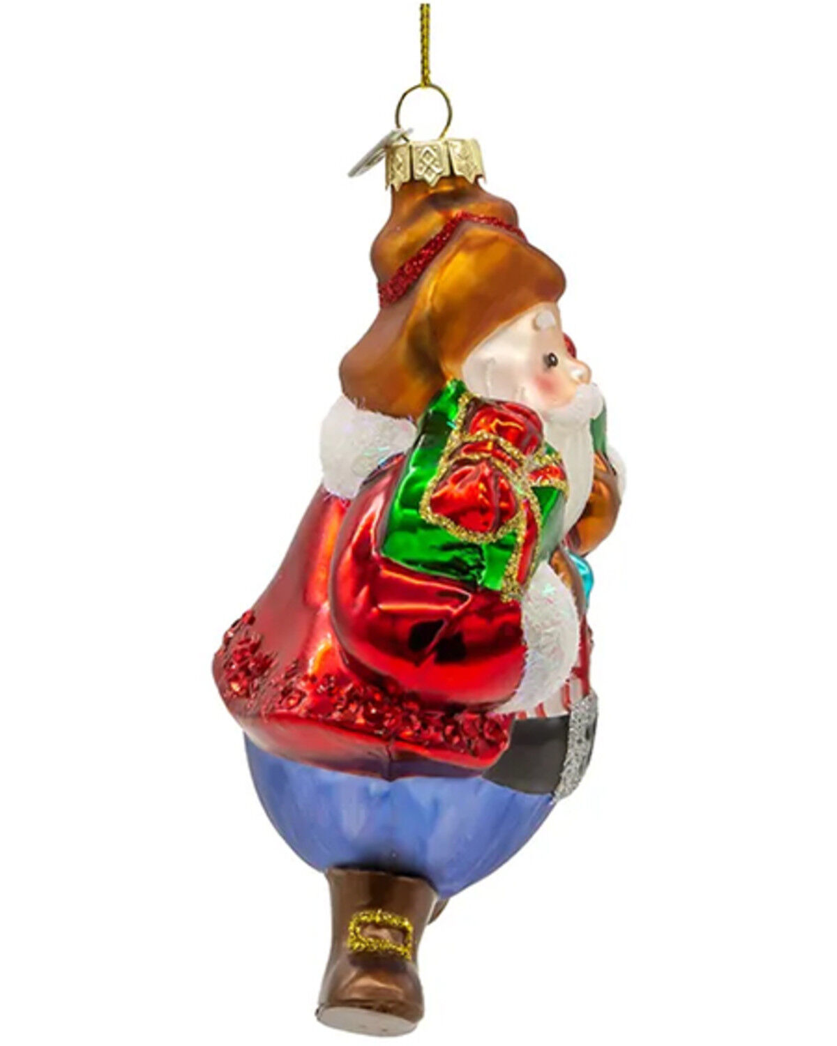 Image #2 - Kurt Adler Noble Gems™ Glass Western Santa Ornament, Multi, hi-res