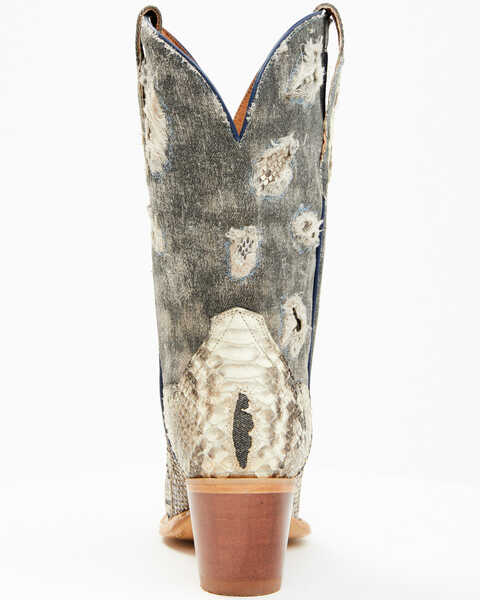 Image #5 - Dan Post Women's Exotic Python Western Boots - Snip Toe, Ivory, hi-res
