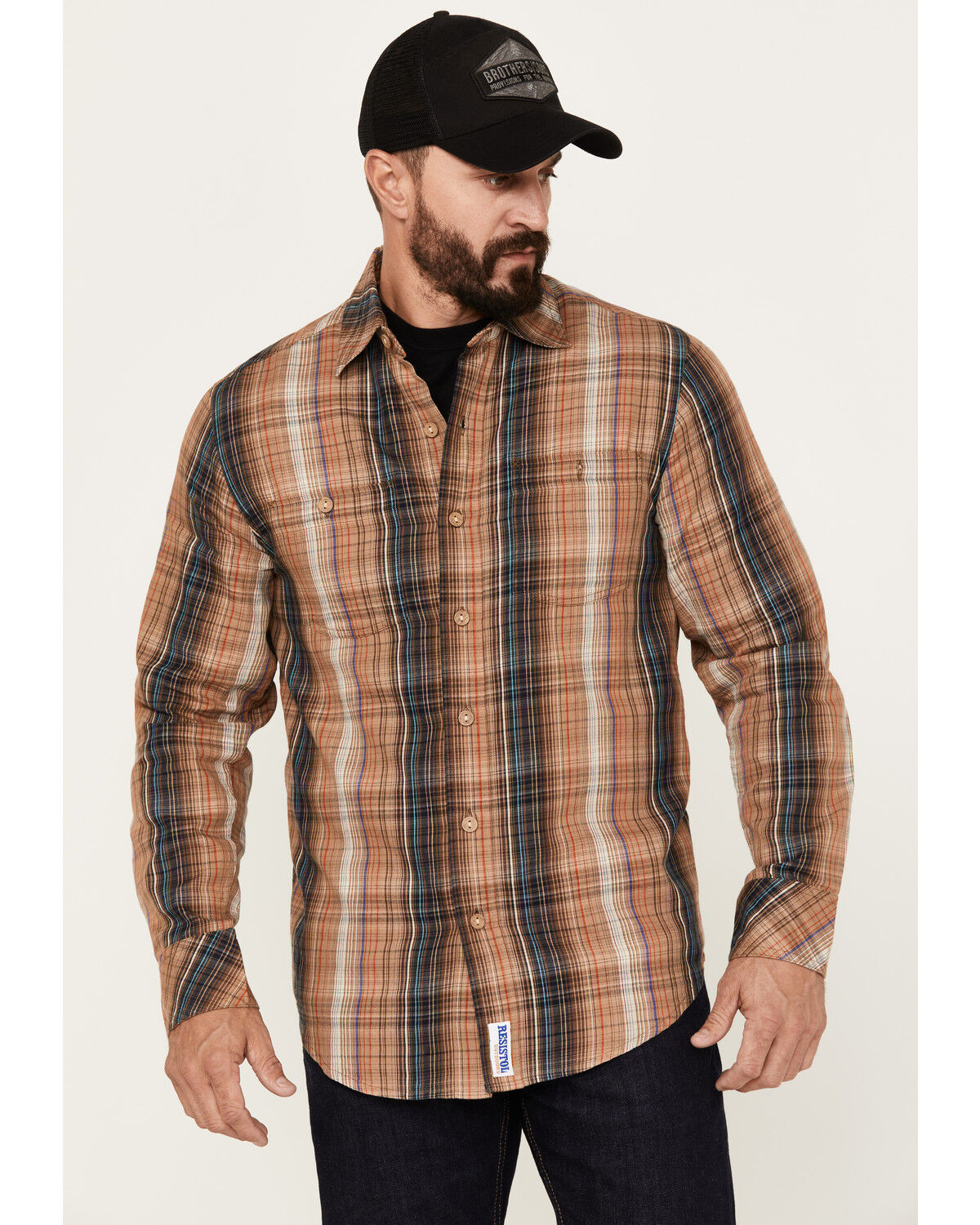 Image #1 - Resistol Men's Vail Large Plaid Button Down Western Shirt, Multi, hi-res
