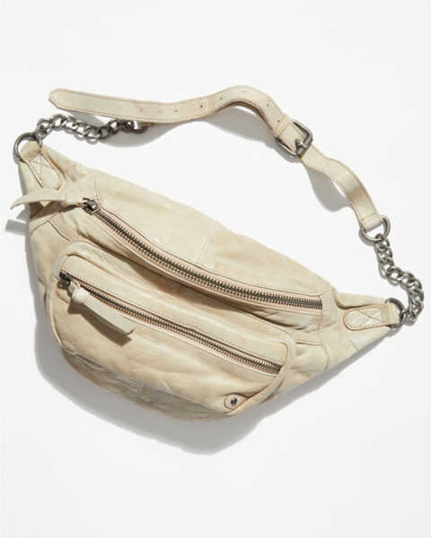 Free People Women's Archer Leather Chain Sling Bag, Oatmeal, hi-res
