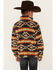 Image #4 - Rock & Roll Denim Boys' Southwestern Striped Fuzzy 1/4 Zip Pullover , Grey, hi-res