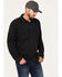 Image #1 - Brothers and Sons Men's Solid Pigment Slub Button Down Western Shirt, Black, hi-res
