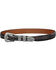 Lucchese Men's Black Cherry Goat with Hobby Stitch Leather Belt, Black Cherry, hi-res