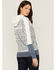 Hooey Women's Serape Cheyenne Floral Hoodie Sweatshirt, Cream, hi-res