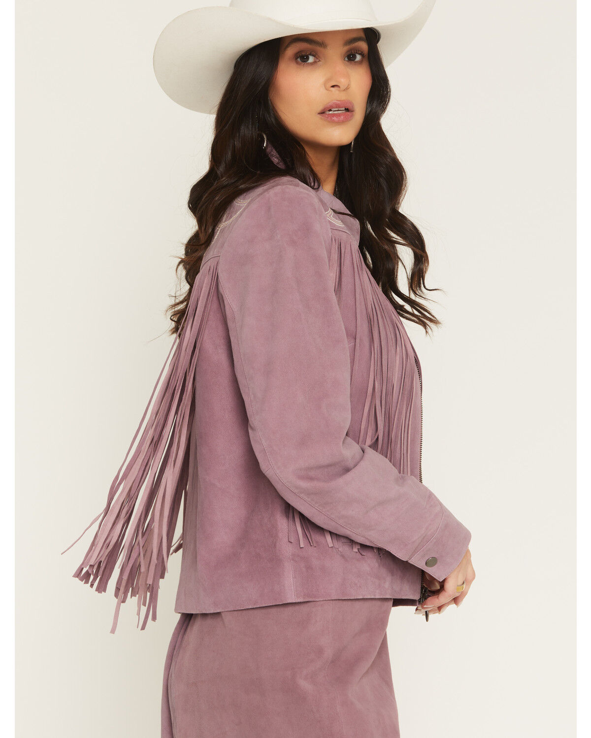 Image #5 - Idyllwind Women's Waters Suede Mini Skirt, Orchid, hi-res