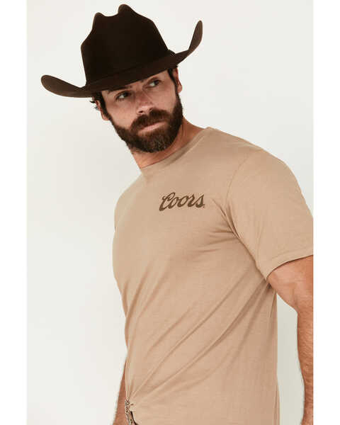 Image #4 - Changes Men's Coors Banquet Bull Rider Short Sleeve Graphic T-Shirt , Sand, hi-res