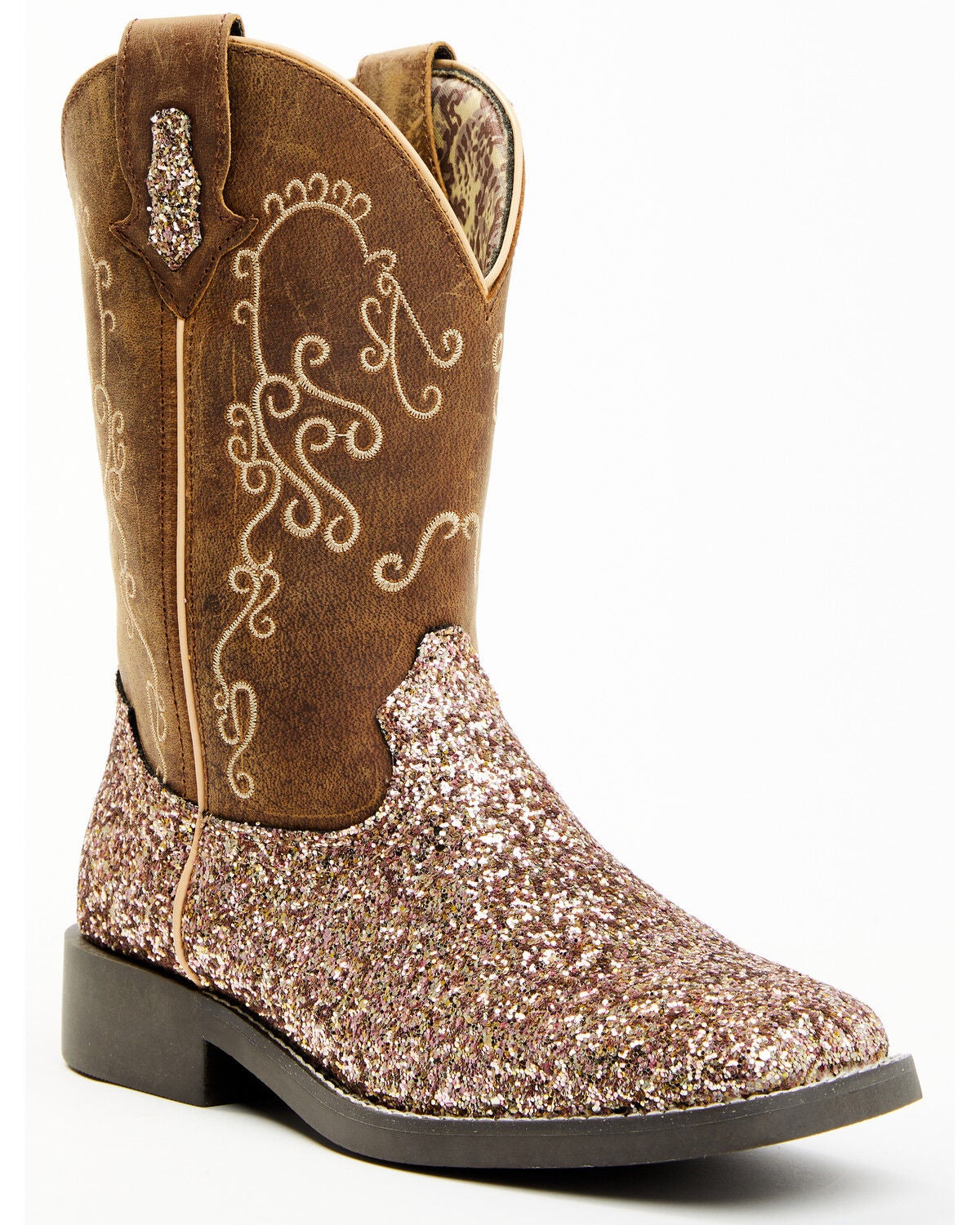 Shyanne Girls' Sparkle Plenty Boots - Broad Square Toe, Pink, hi-res