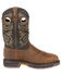 Image #2 - Georgia Boot Men's Carbo-Tec LT Waterproof Western Work Boots - Steel Toe, Black/brown, hi-res
