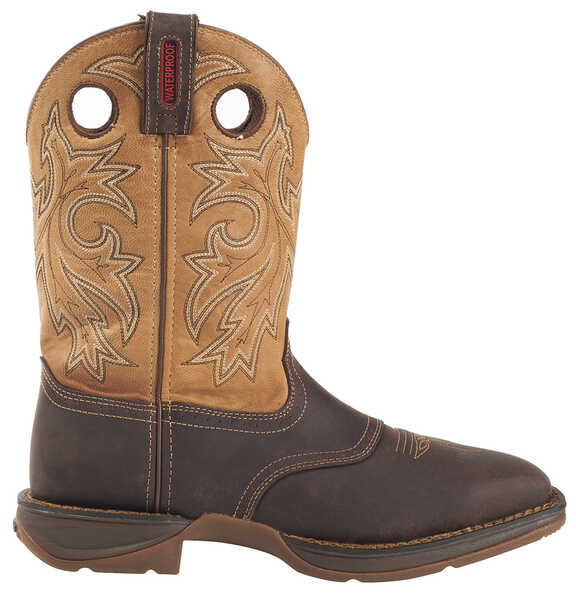 Image #3 - Durango Men's Rebel Waterproof Western Boots - Steel Toe, Brown, hi-res