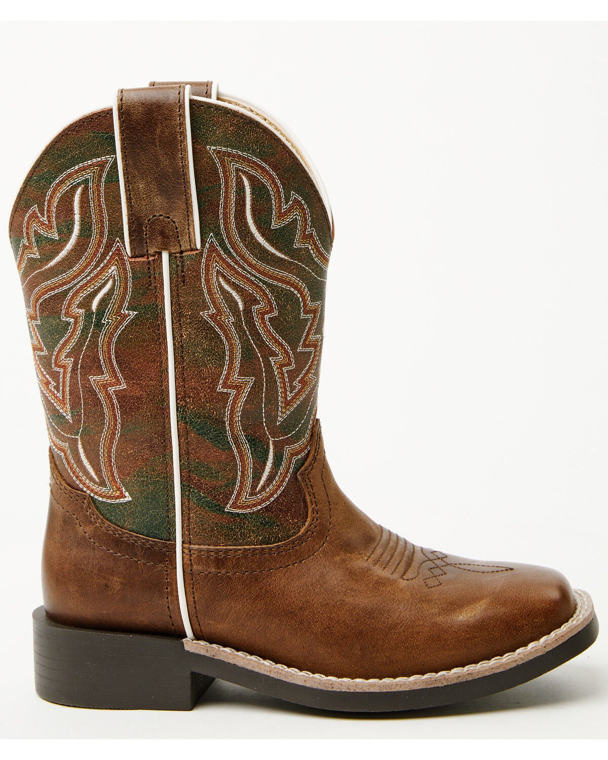Image #2 - Cody James Boys' Holden Western Boots - Broad Square Toe, Brown, hi-res
