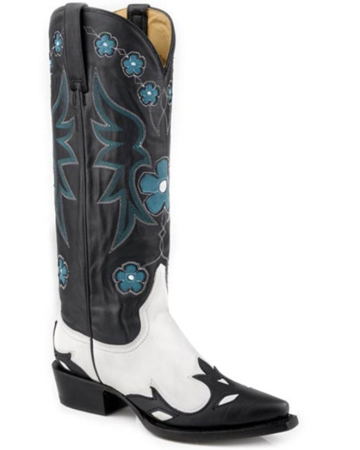 Stetson Women's Ariana Tall Western Boots - Snip Toe, Black, hi-res