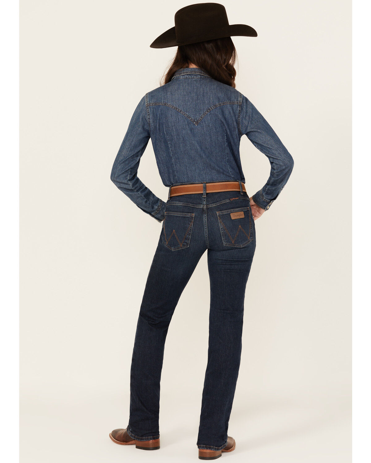 Image #3 - Wrangler Women's Traci Dark Wash Mid Rise Ultimate Riding Bootcut Stretch Denim Jeans, Dark Wash, hi-res