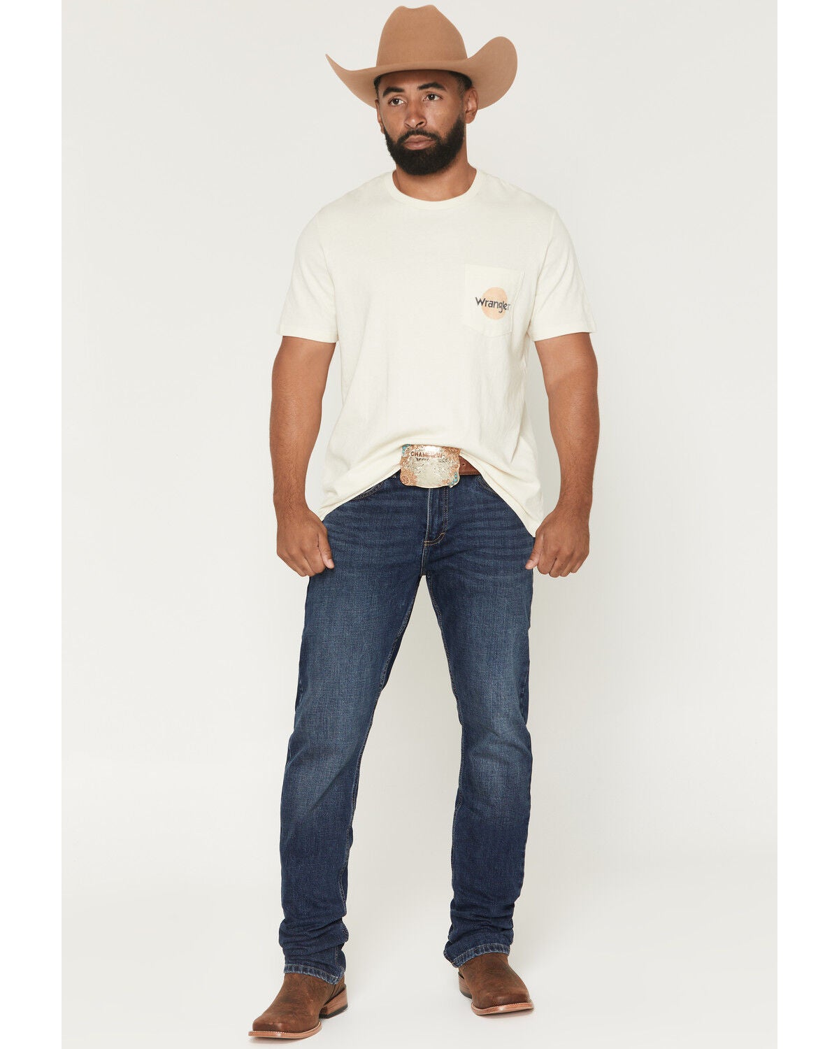 Image #1 - Wrangler 20X Men's 44MWX Pepperstone Dark Wash Slim Straight Stretch Denim Jeans, Dark Wash, hi-res